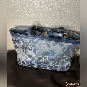 Coach Blue Signature Shoulder Bag